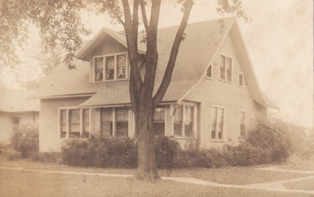 Residential Wooden Building, Unknown Location. RPPC Unposted