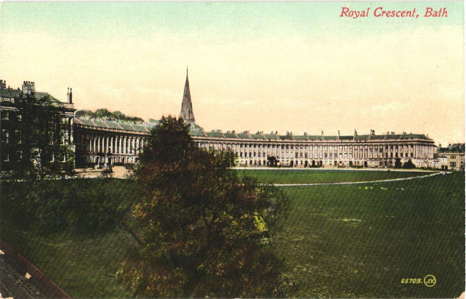 Panorama of Royal Crescent, Bath, ‎Somerset‎, England‎ Postcard