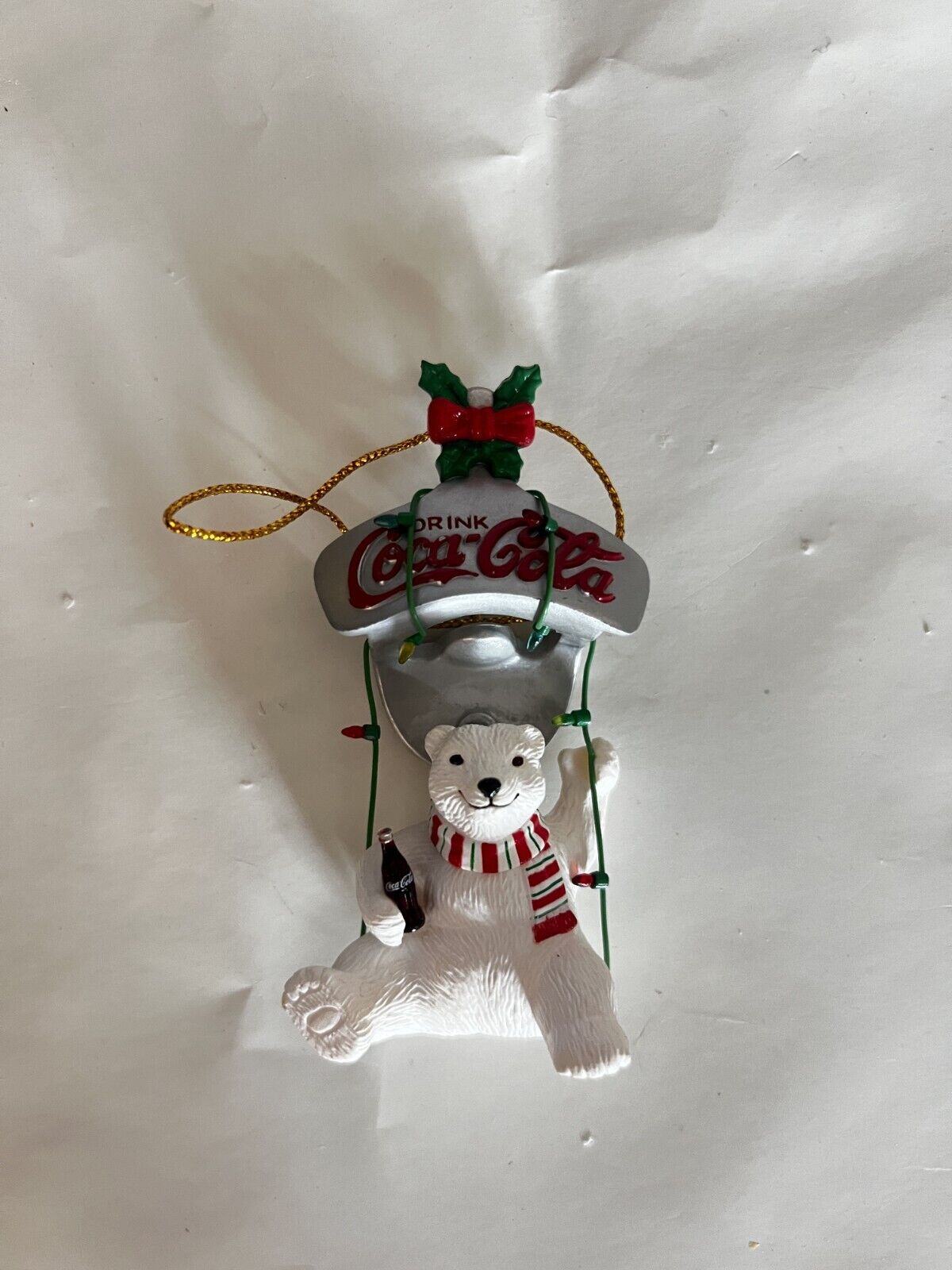 Coca-Cola Christmas Ornament | 1995 Vintage Polar Bear Collection Bottle Opener