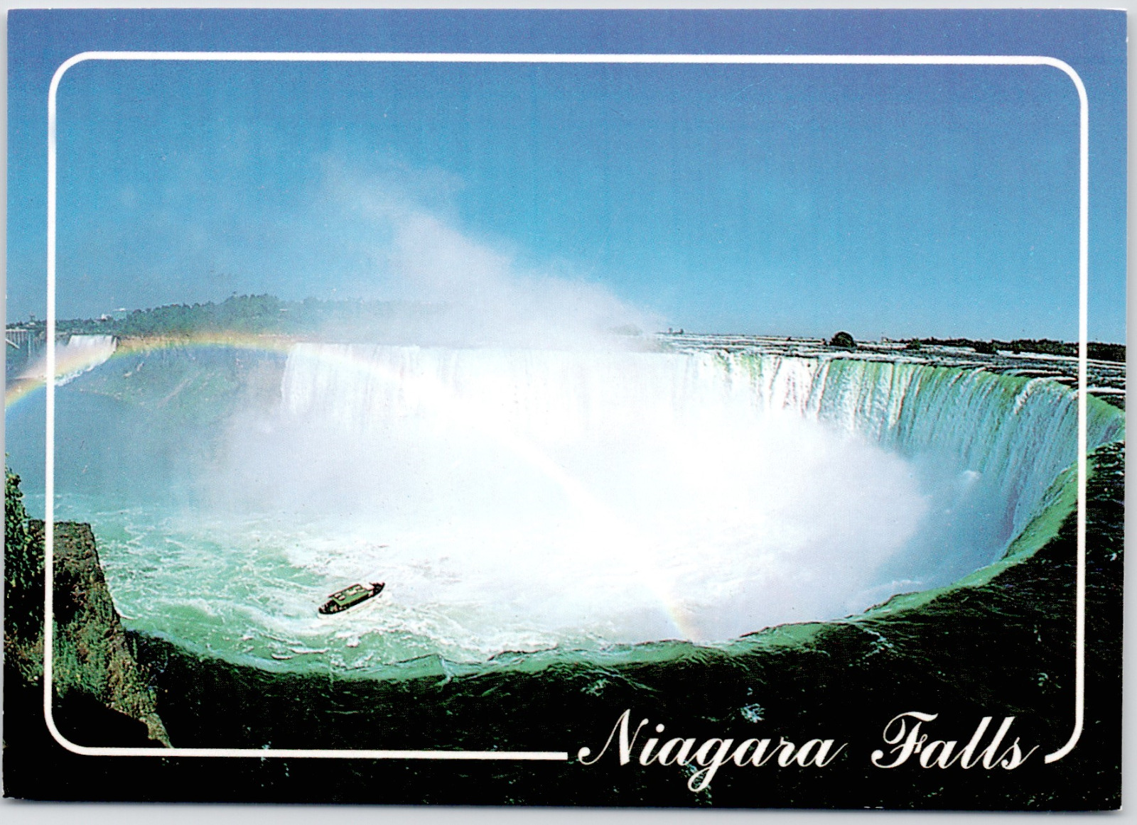 Niagara Falls Canada Horseshoe Falls Maid Of Mist Table Rock House VTG Postcard