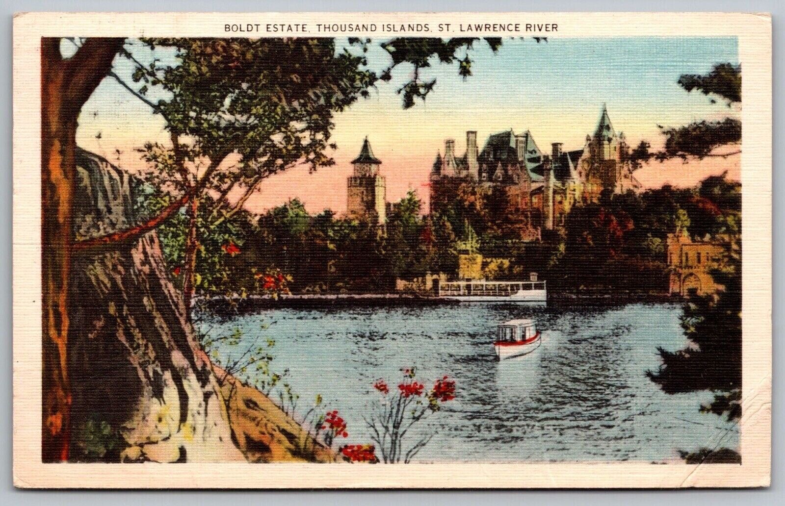 Boldt Estate Thousand Islands Saint Lawrence River Historic Riverfront Postcard