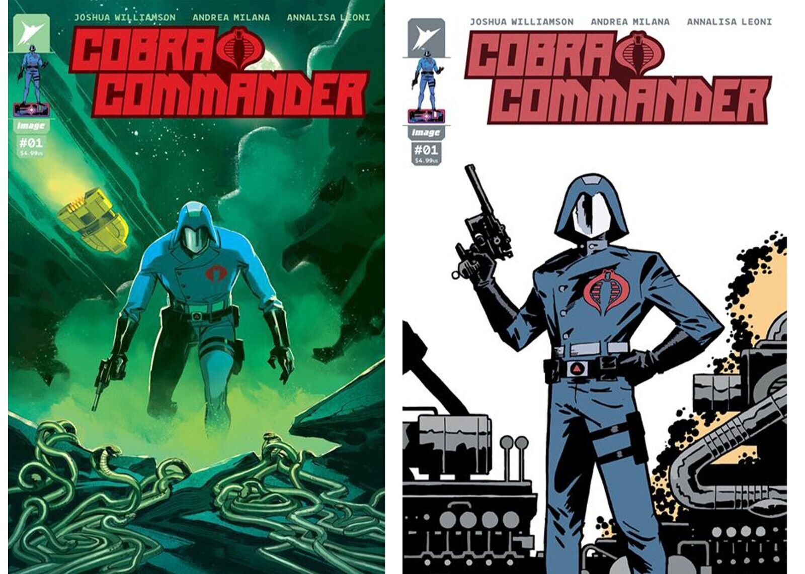 COBRA COMMANDER #1 NM LOT of 2 Comics Covers A + B AJA VARIANT GI JOE Image