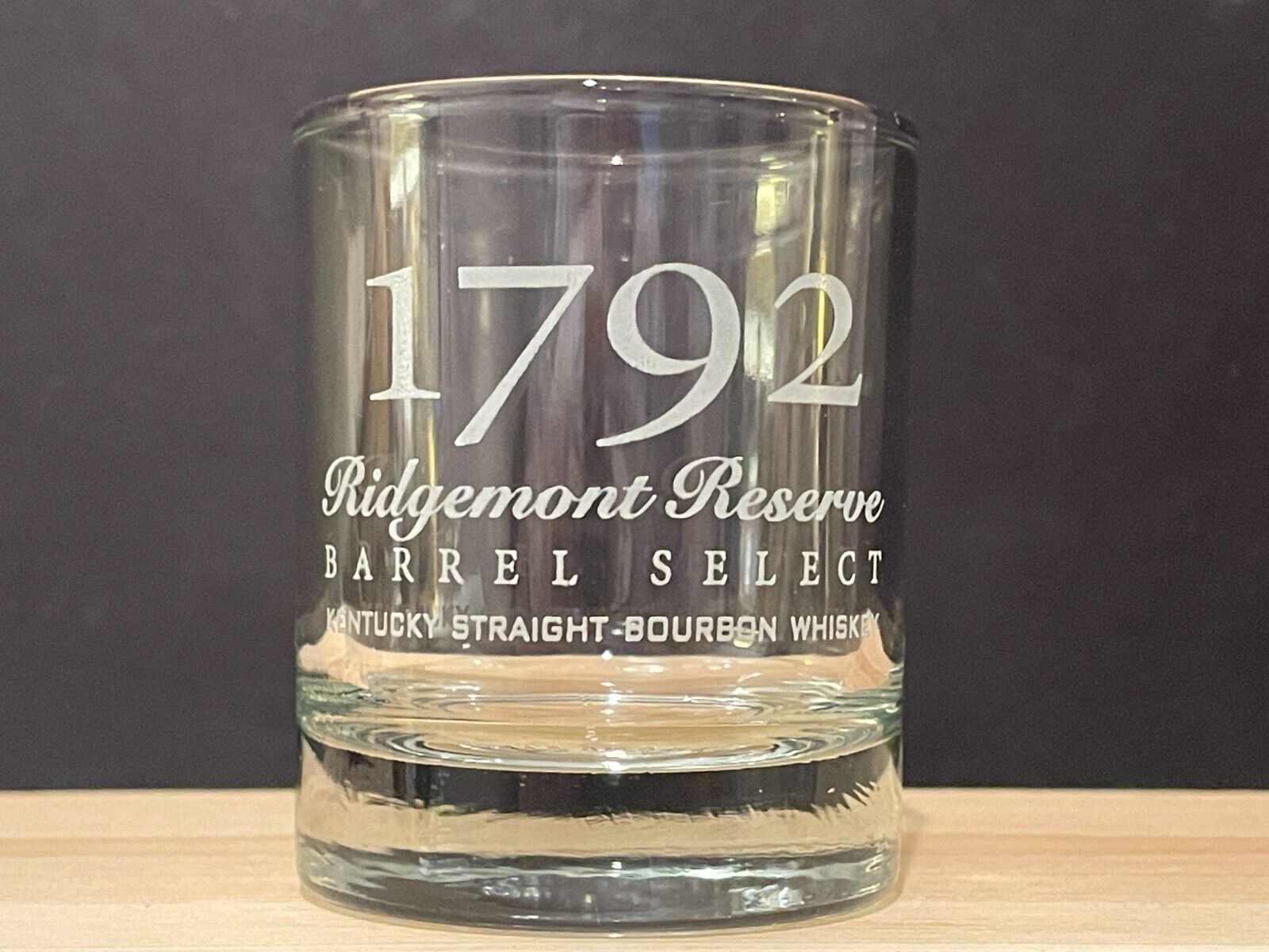 Etched Ridgemont Reserve 1792 Barrel Select Bourbon Whiskey Shot Glass