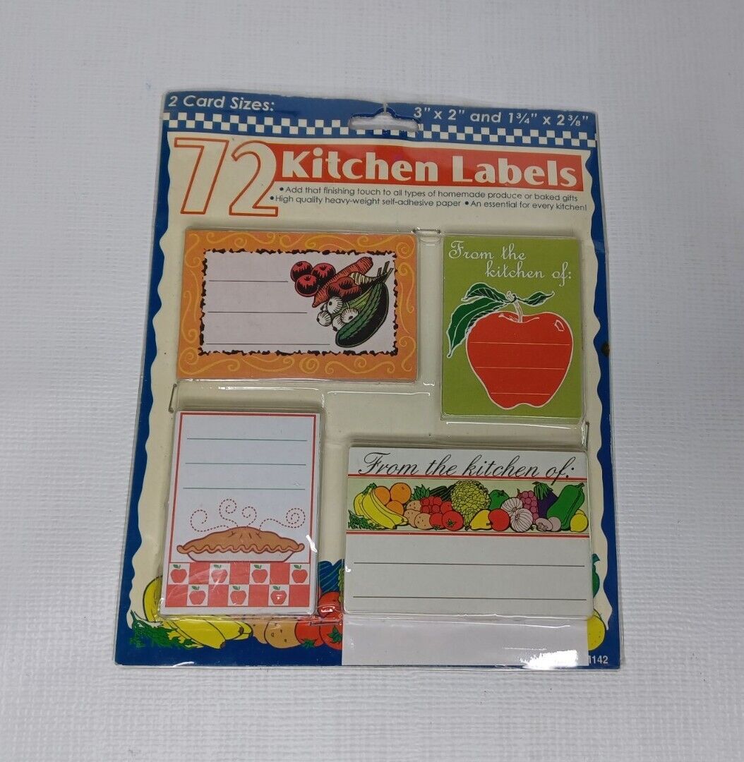 72 Adhesive Kitchen Labels From The Kitchen Of Food Gift Tags