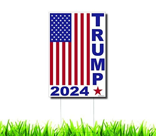 Trump 2024 American Flag Political Presidential Campaign - 16 inch by 24 inch...