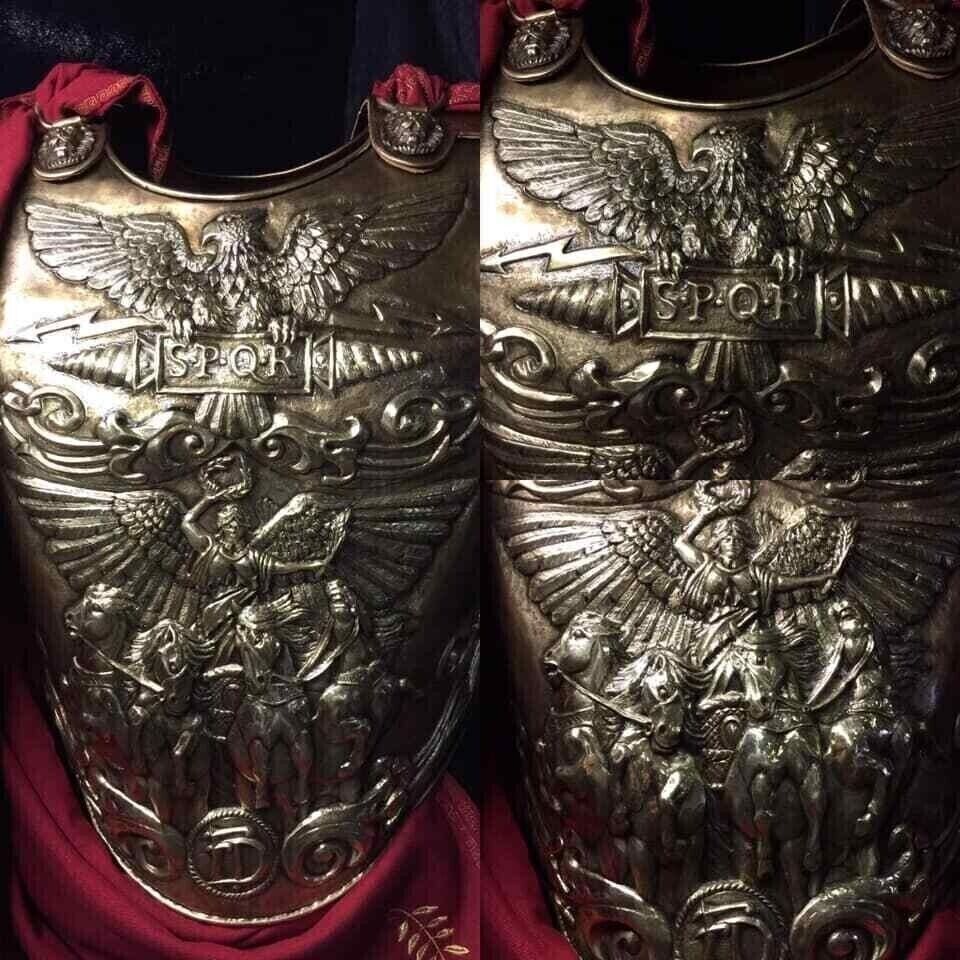 18 Guage Steel Medieval Armor Roman Chiseled Cuirass Knight Breastplate LARP SCA