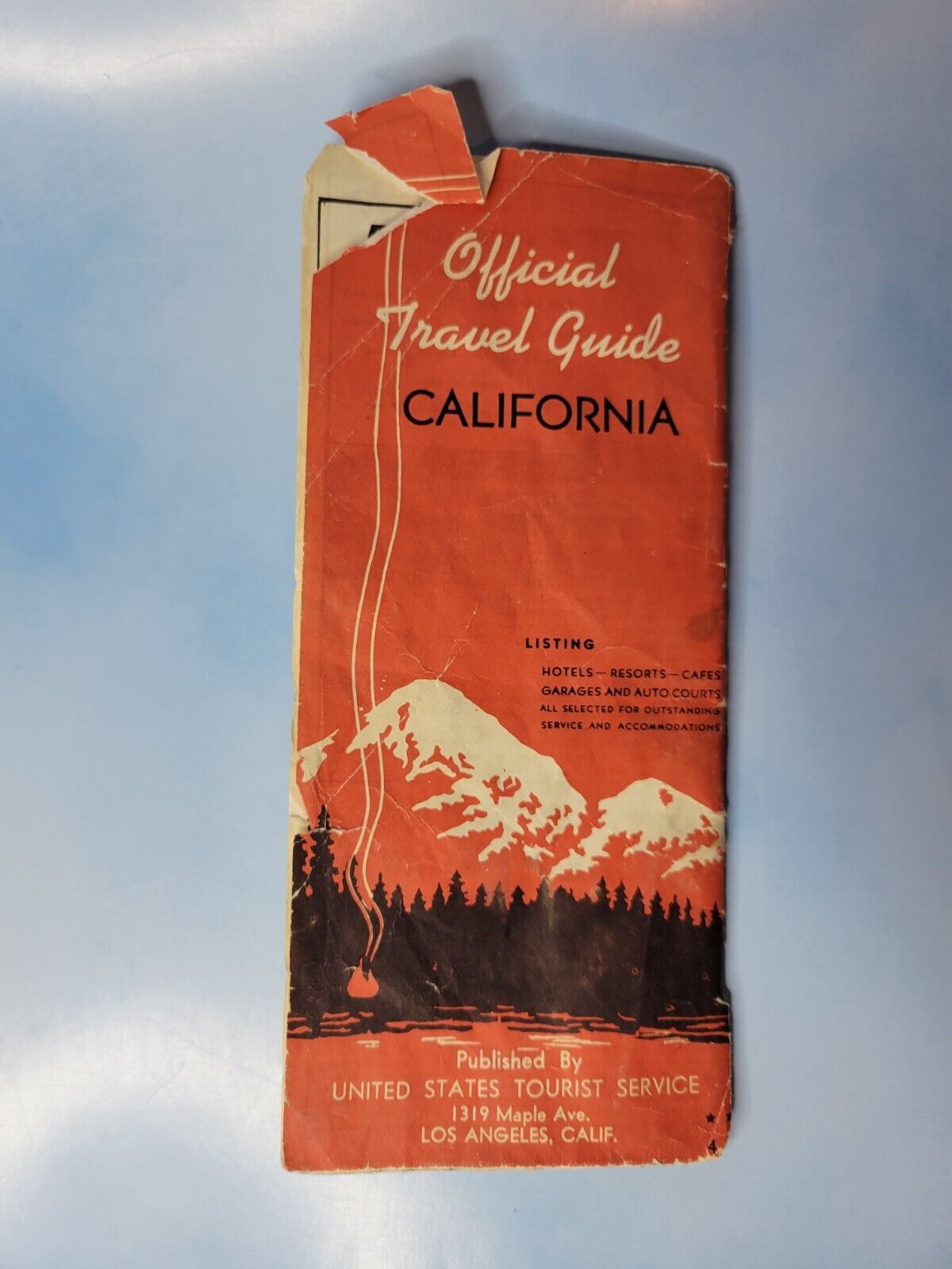 Vintage Official Travel Guide California US Tourist Service Foldout 