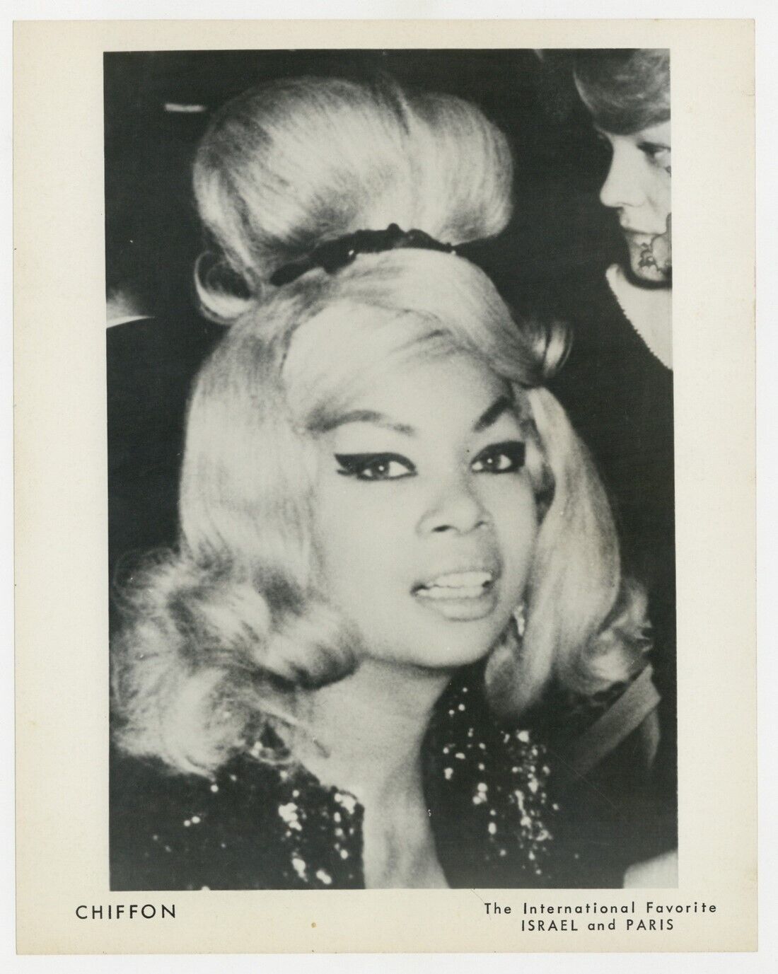 Princess Chiffon 1964 Black Burlesque 8x10 Big Bouffant Hair African American