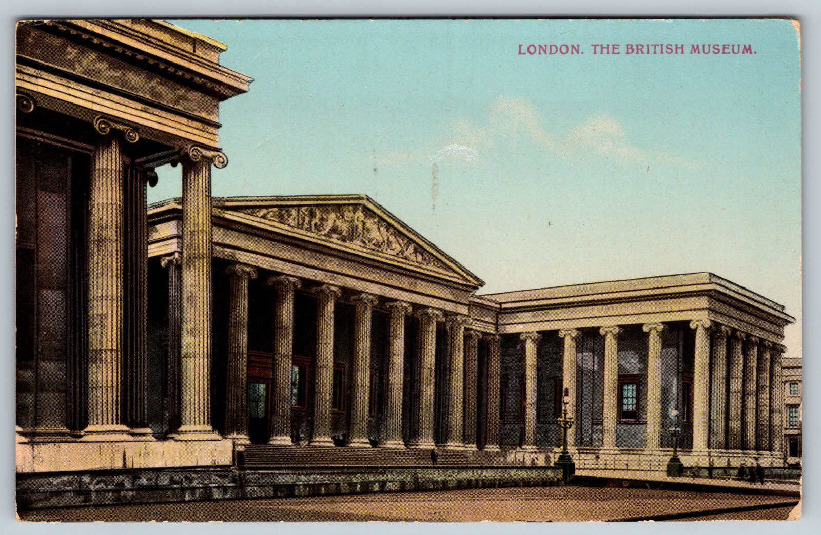 c1910s London British Museum Facade Antique Postcard