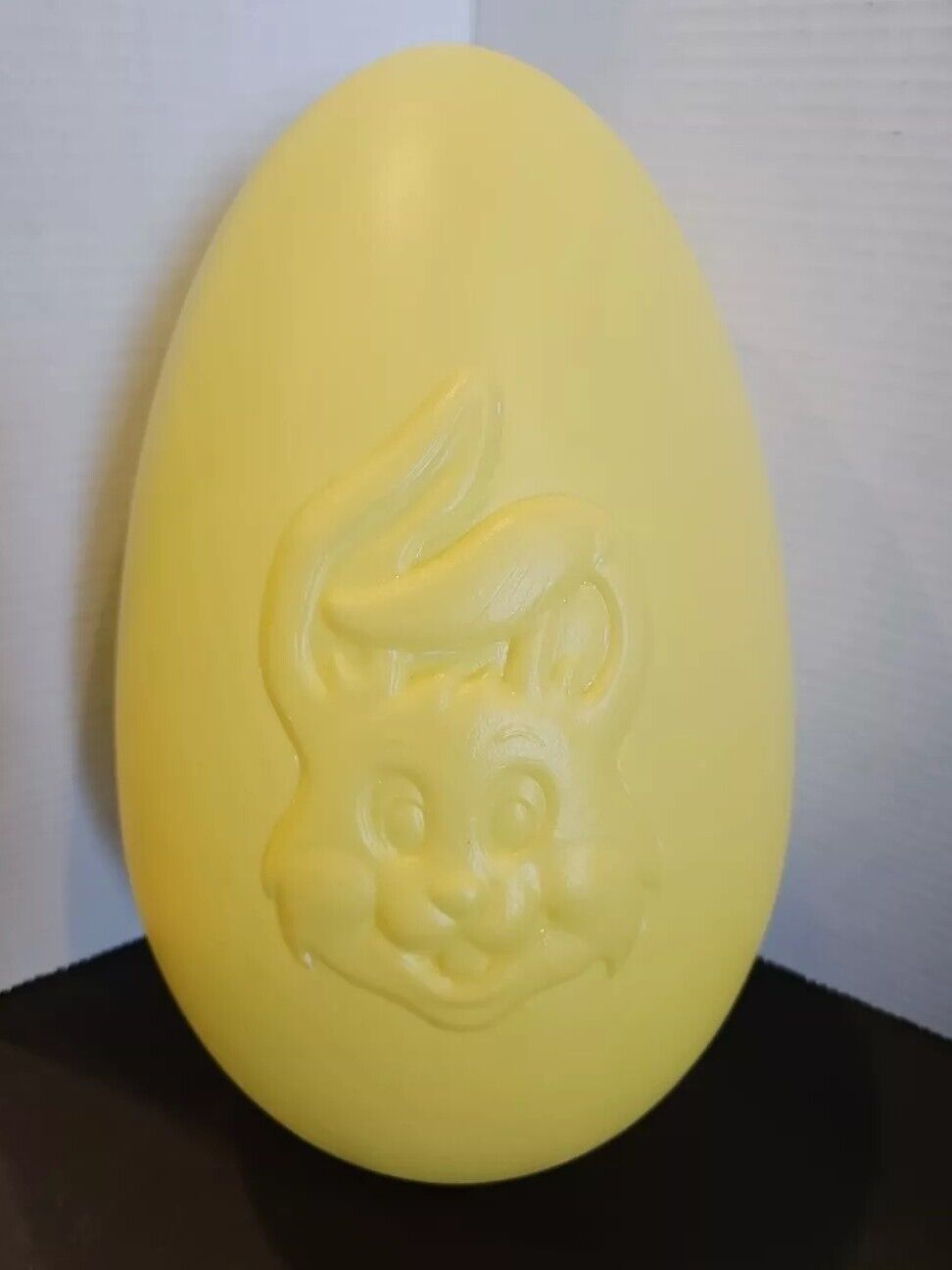 Vintage General Foam Plastics Blow Mold Easter Egg YELLOW Bunny Rabbit 14\
