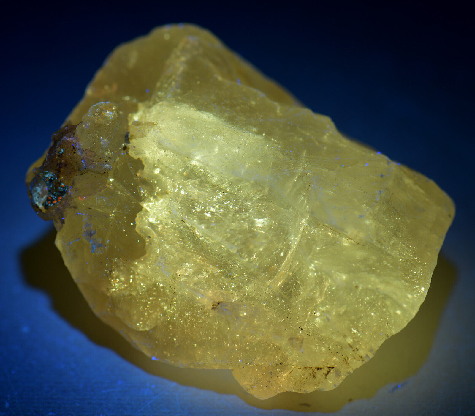 Calcite crystal, fluorescent. Penrose, Colorado. 32 grams.