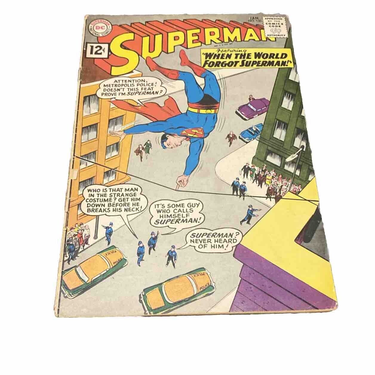 Superman #150  Unrestored Silver Age Superhero Vintage DC Comics 1962 12 cent