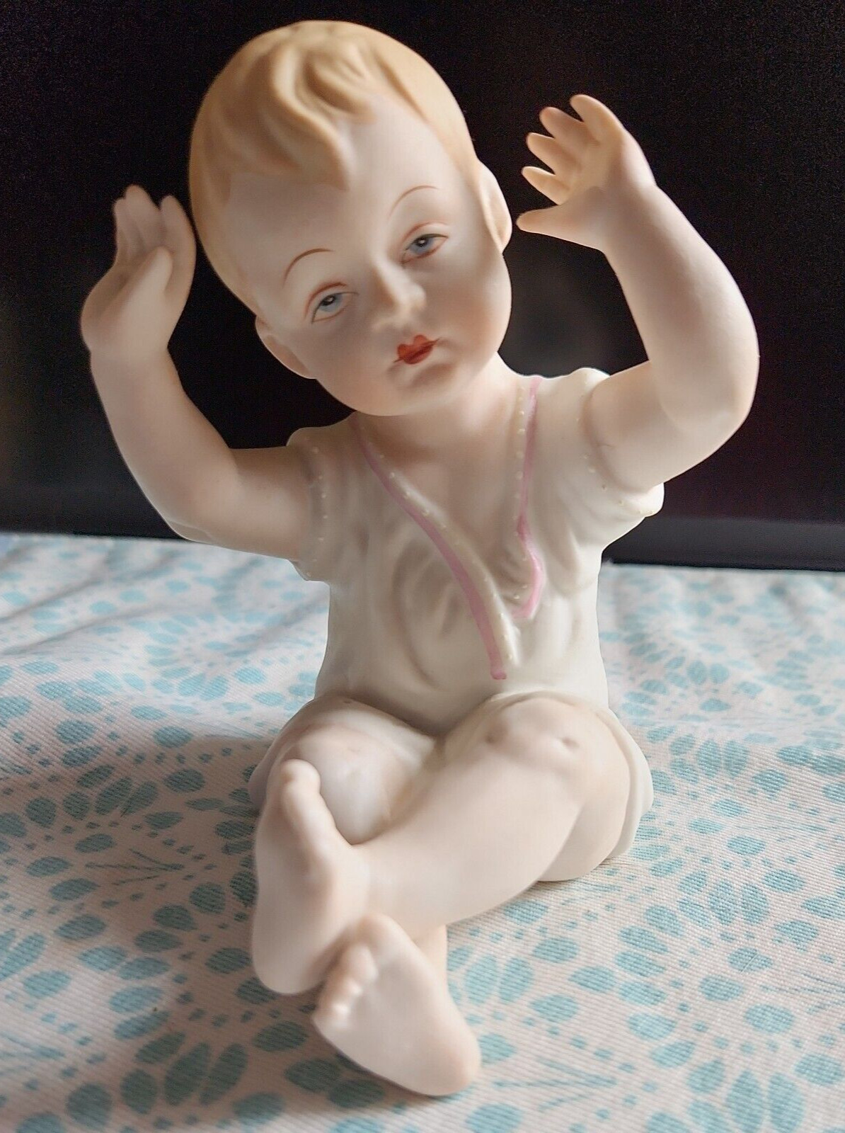 Antique German BISQUE Piano Baby Doll Figurine. 4 1/2\