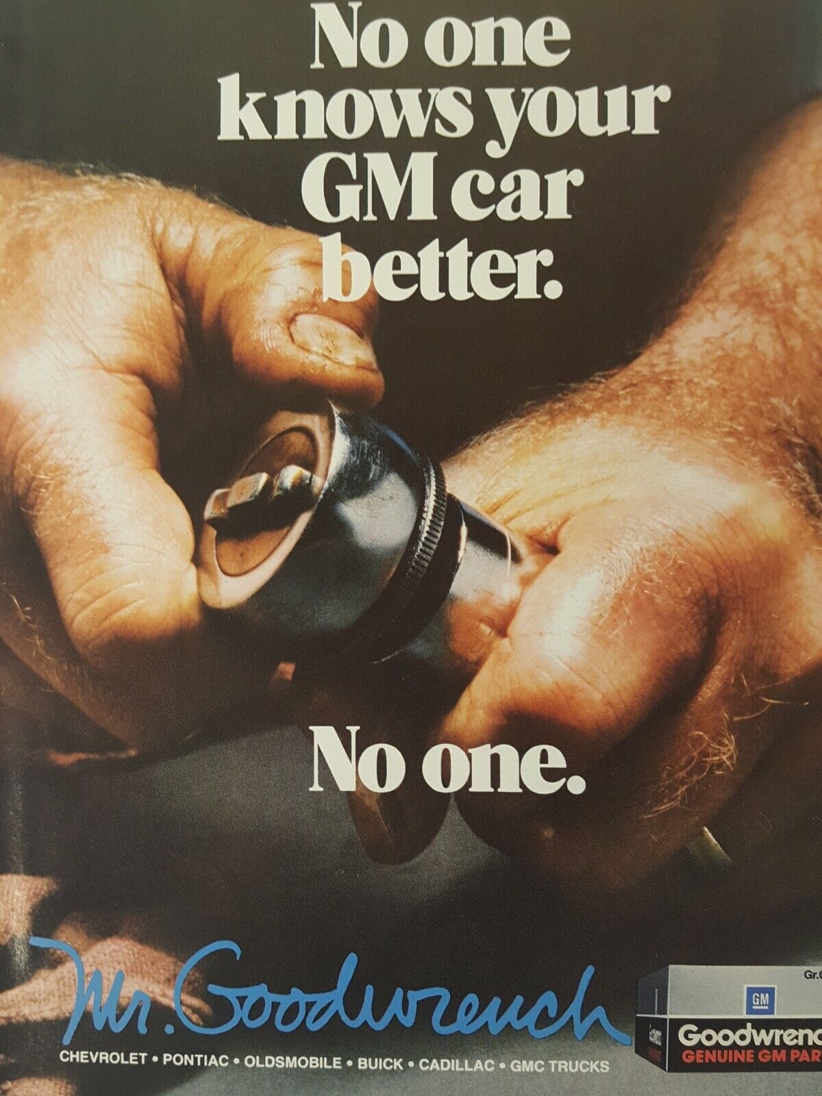 Print Ad Mr. Goodwrench GM Service Parts 1986 Vintage Advertising Nat Geo Mag