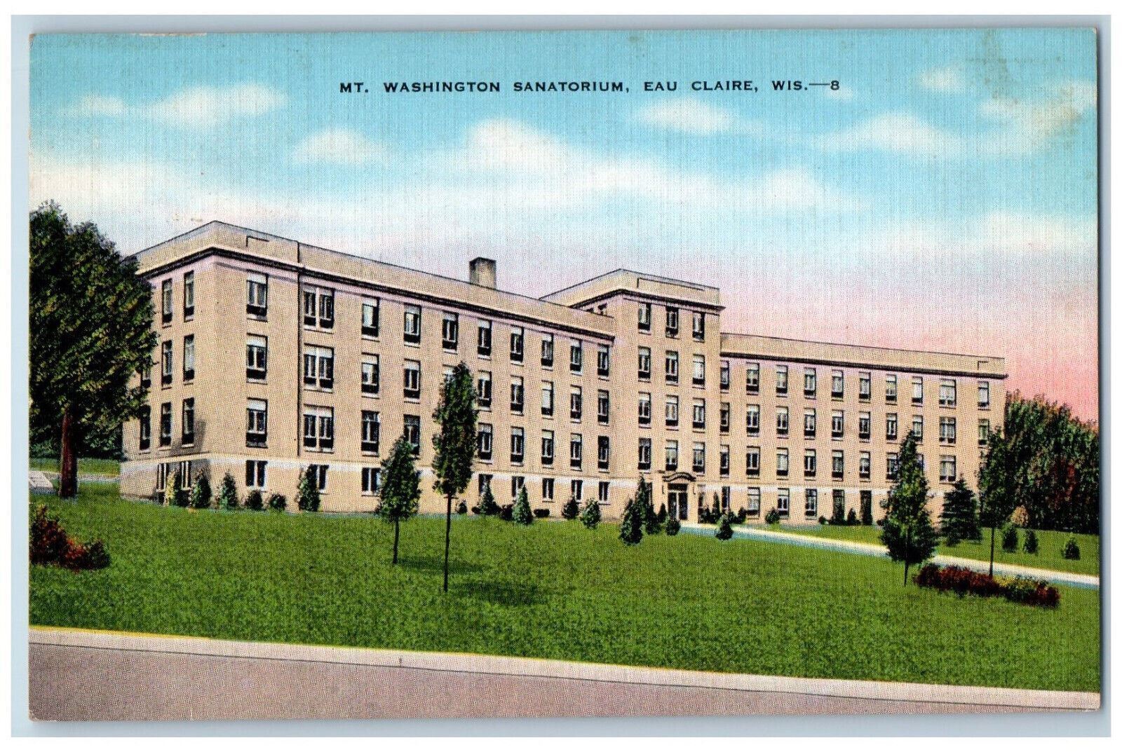 c1940's Mt. Washington Sanatorium Eau Claire Wisconsin WI Vintage Postcard