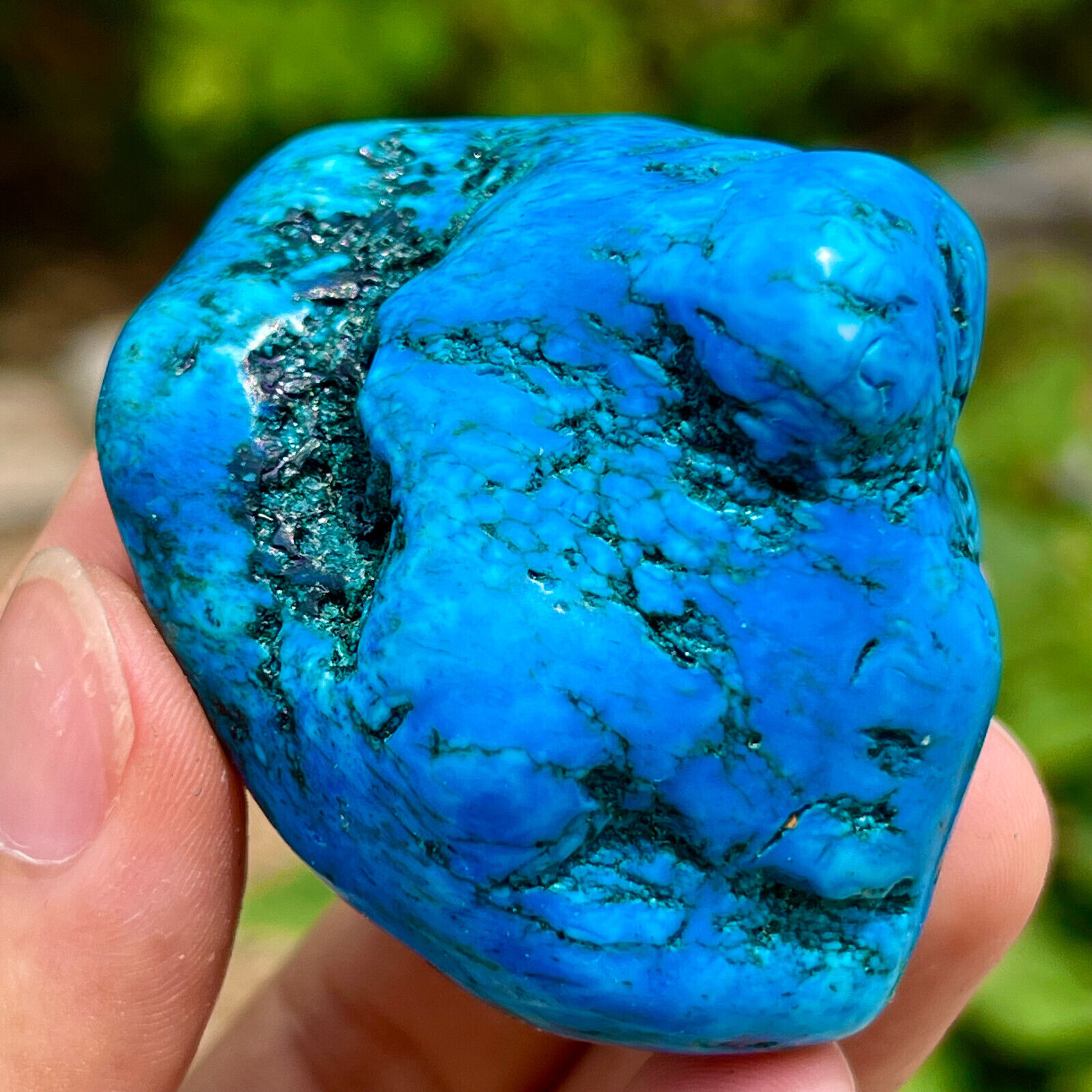 120G Natural Arizona Blue Turquoise Raw Rough rock polished Gemstone Healing