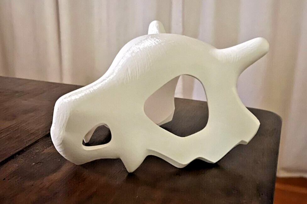 Pokemon Cubone Skull Desk Decoration - 3D Printed - 7” Long X 7” Wide X 4” Tall