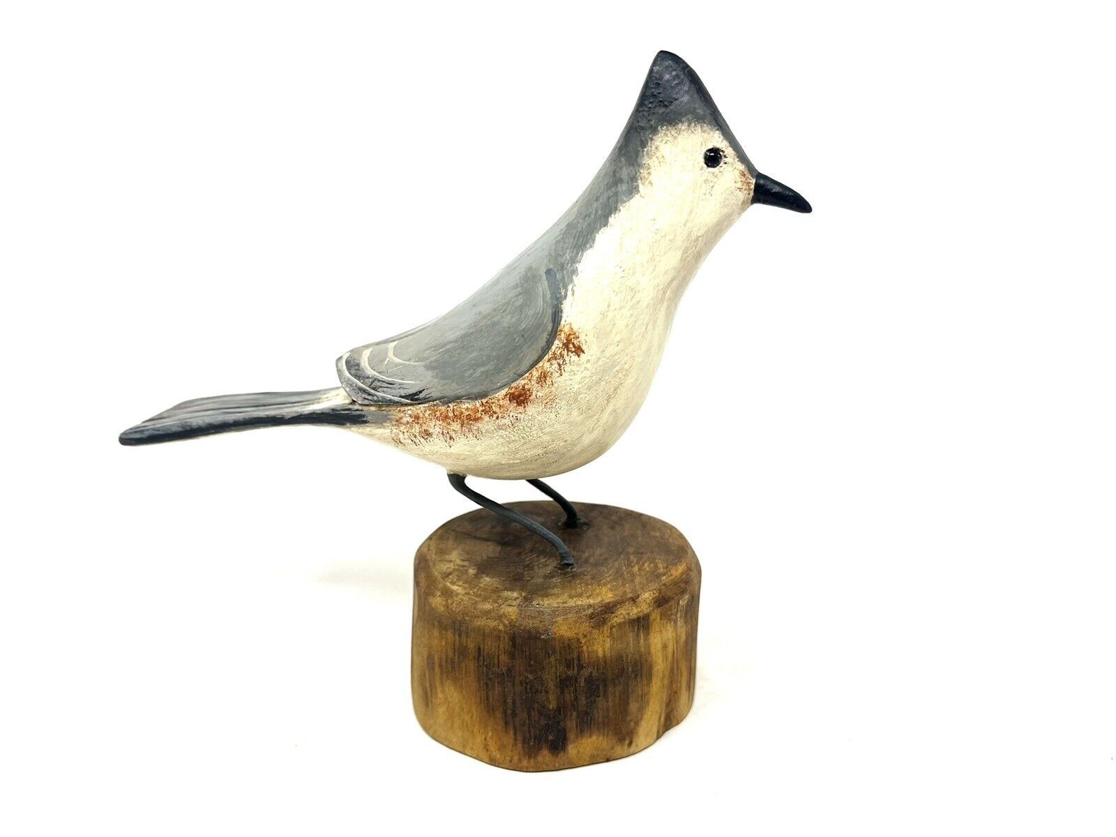 Tufted Titmouse Hand carved & painted bird JIM SLACK Pekin IL   decoy carver