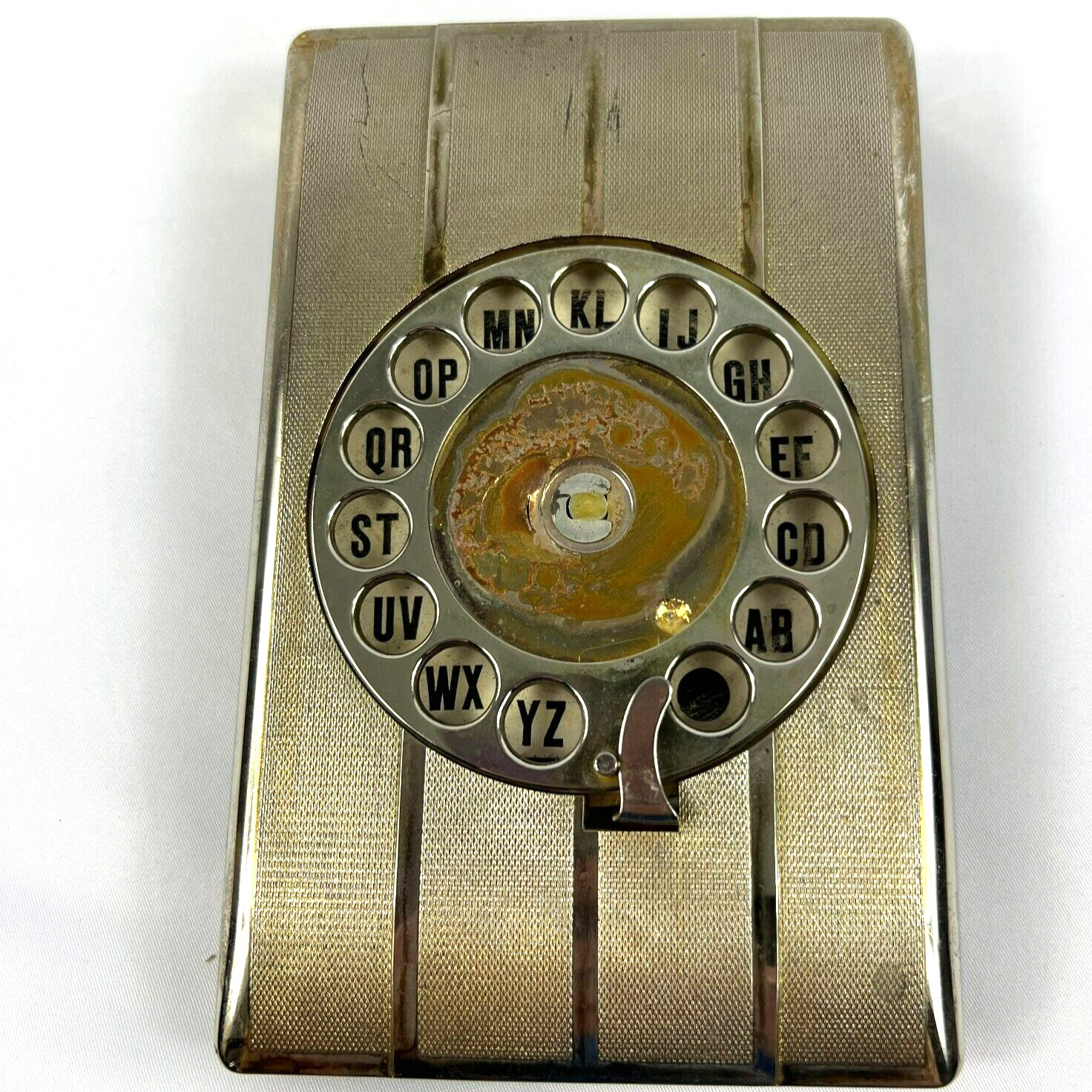 Vintage Gold Eagle Telephone Address Book Rotary Dial Pop Up Desktop Retro 60\'s