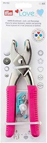 Prym Love Vario Pliers with Hole/Color Snaps Tool Pink Pliers, Acier, Rose, 1