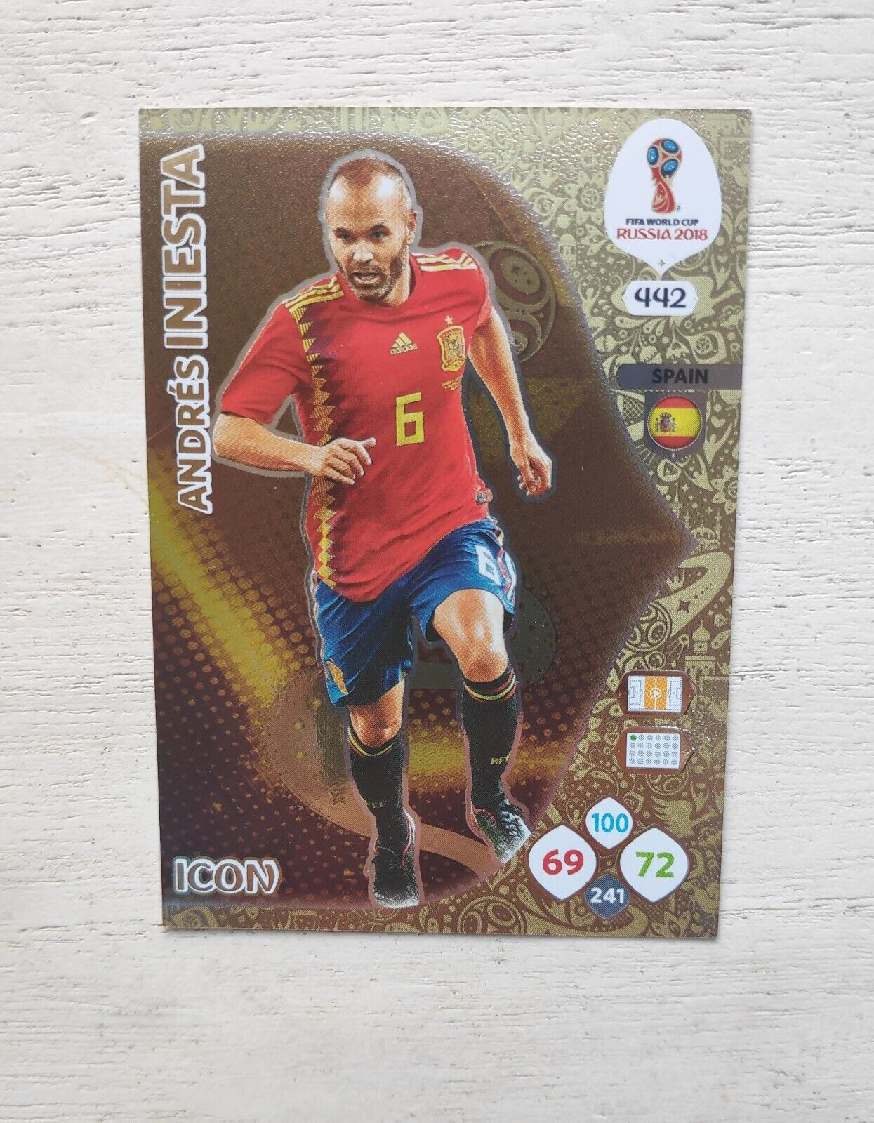 2018 Panini Andres Iniesta Icon World Cup Russia Spain Spain