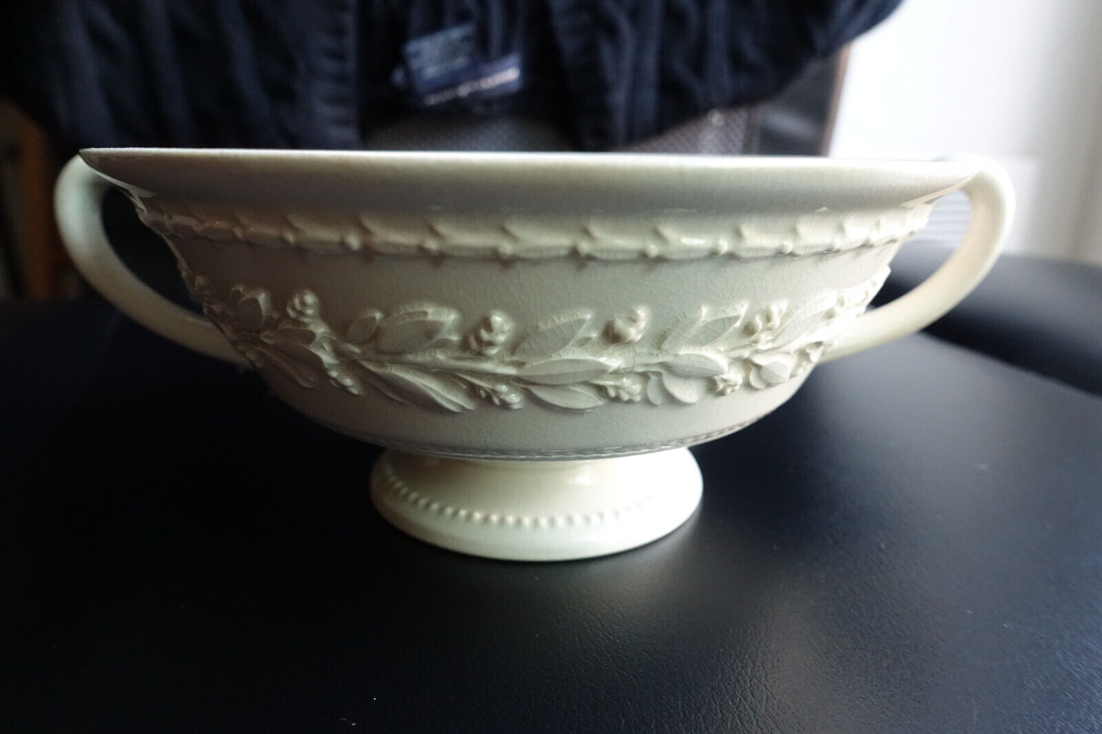 Wedgwood Embossed Queens Ware Cream Soup Bowl 5 1/2\
