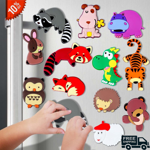 Fridge Magnets for Toddlers 1-3 12Pcs Cute Animal Refrigerator Magnets for Kids