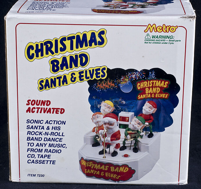 Telco Metro RAPPIN SANTA AND CHRISTMAS ELVES BAND Animated Display RARE 1994