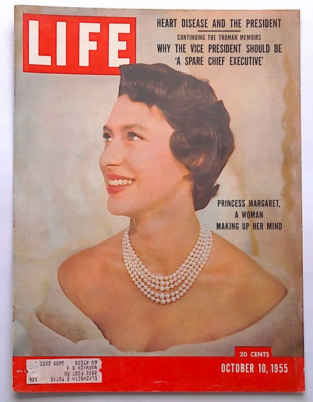 Life Magazine Cover Only ( Princess Margaret ) October 10, 1955