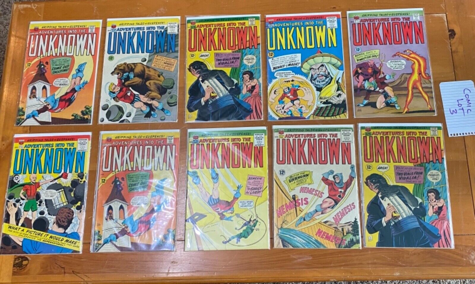 Lot of 10 (LOT C) 1960s RARE Adventures into the Unknown (ACG) Mid to High Grade
