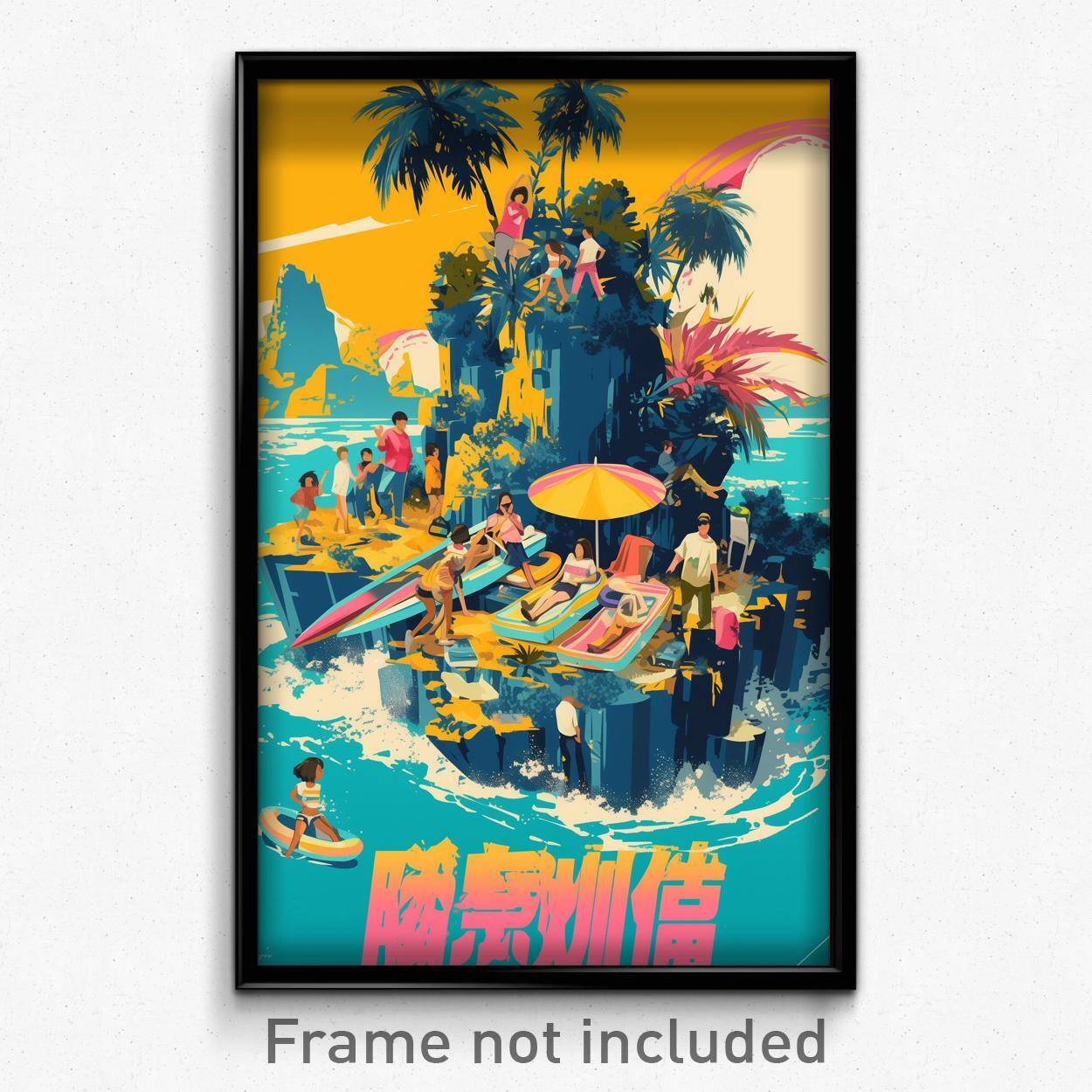 Chinese Movie Poster - Curvy Exotic Island (China Retro Film Art Print)