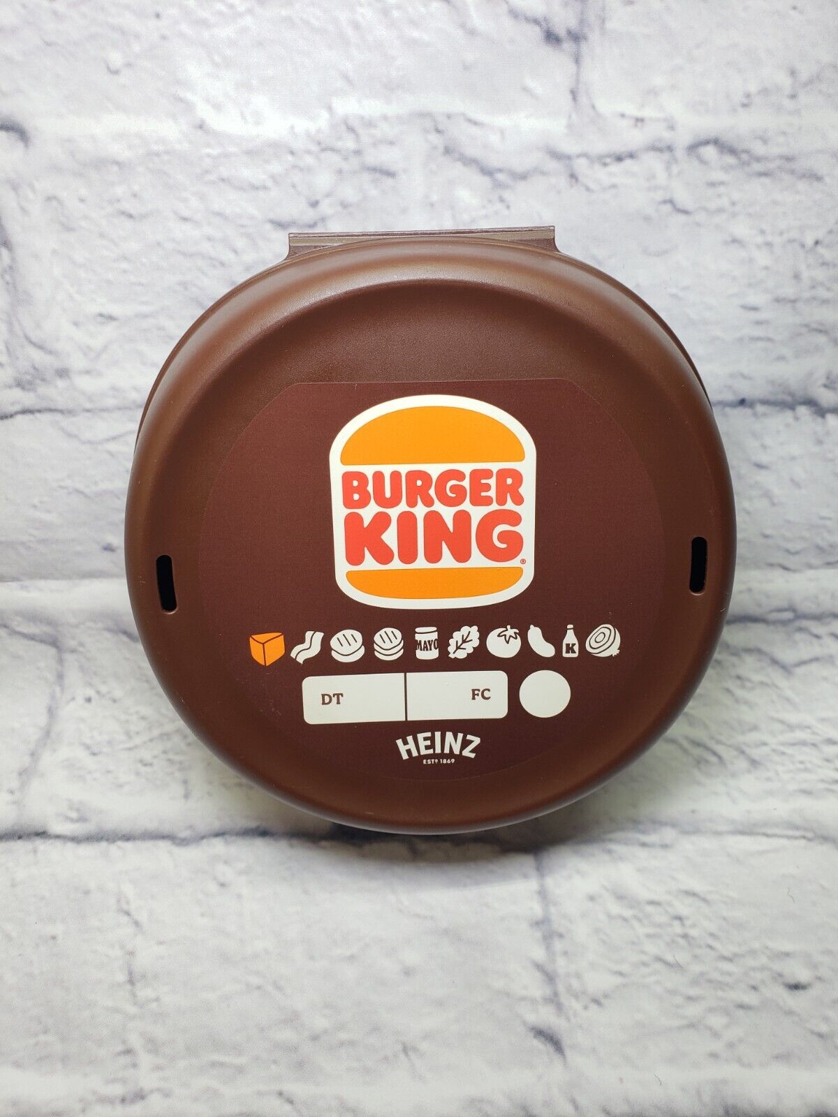 Burger King Whopper Official Tupperware Clamshell Fast Food Container 