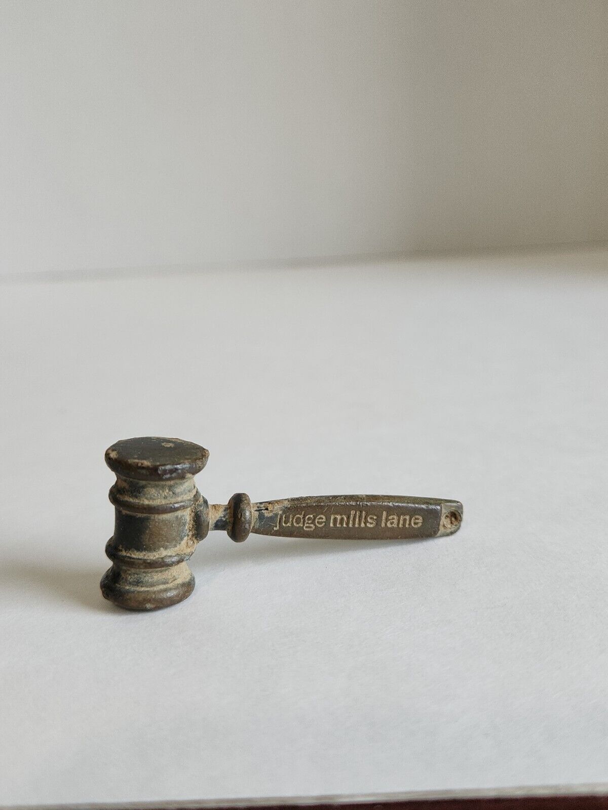 Judge Mills Lane Vintage Metal Gavel Keychain Gift Found Metal Detecting