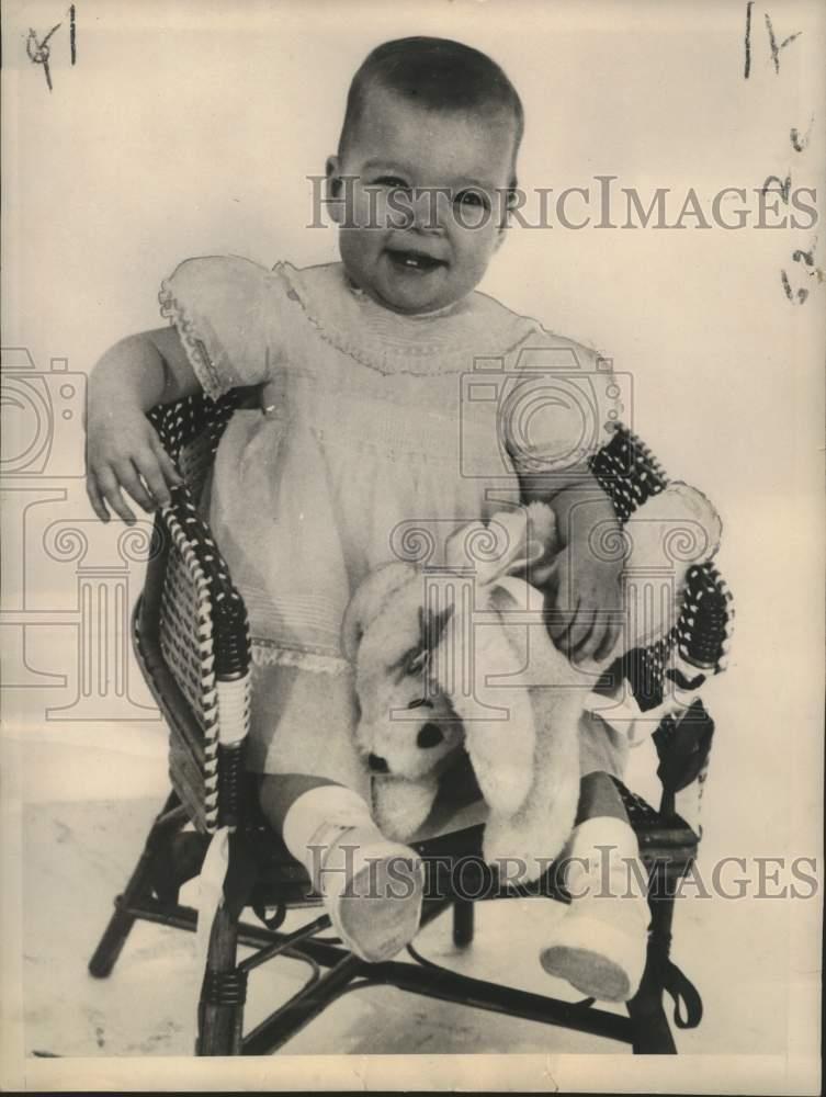 1958 Press Photo Princess Caroline, daughter of Princess Grace of Monaco
