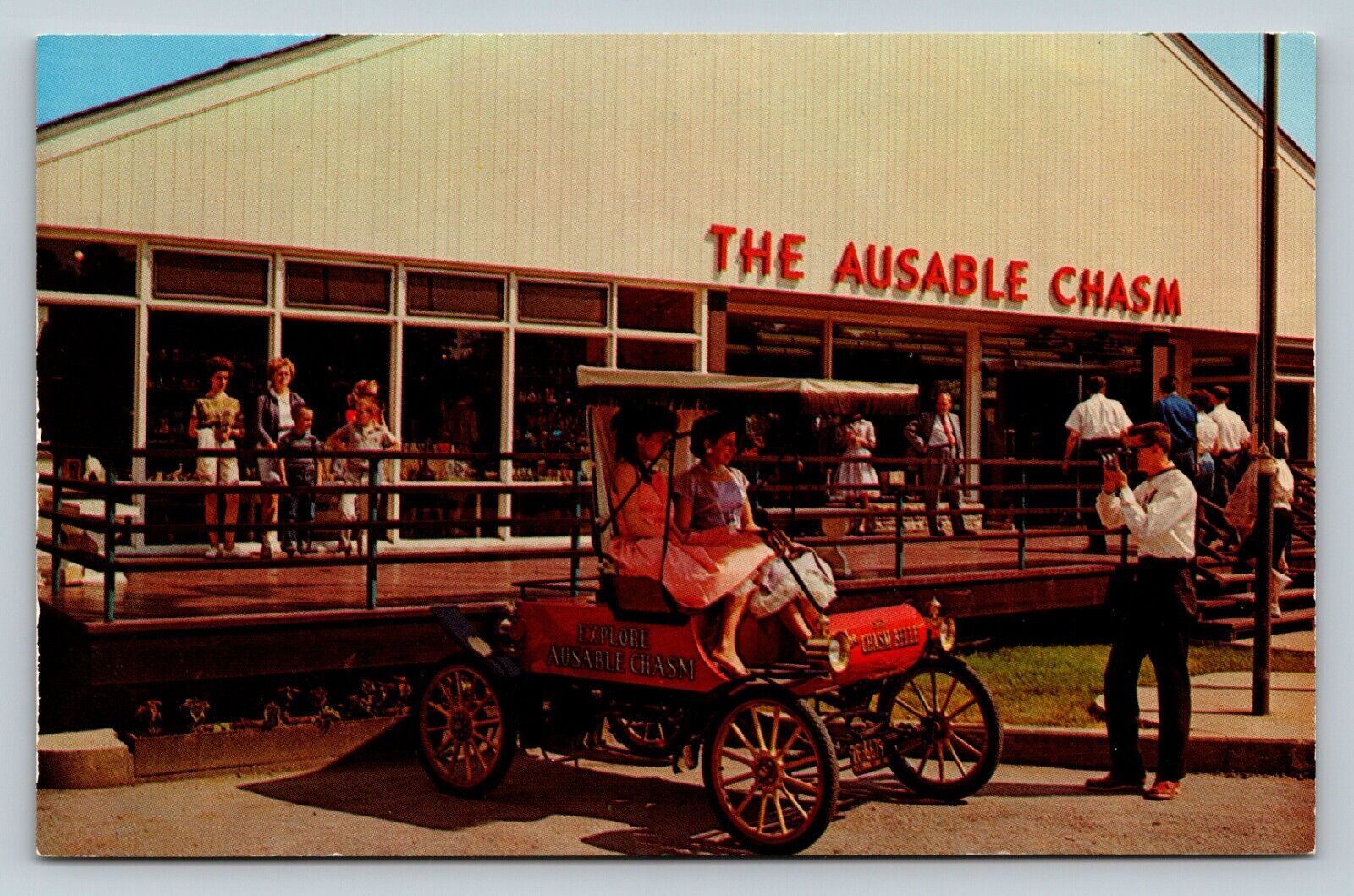 Ausable Chasm NY Oldsmobile Chasm Belle VINTAGE Postcard