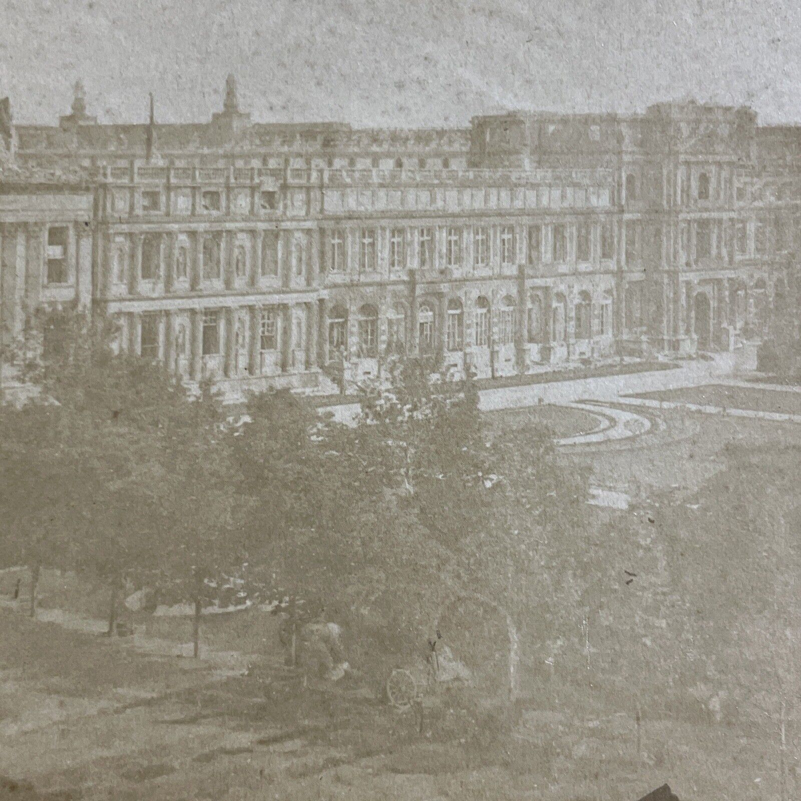 Antique 1870 Palais Des Tuileries Paris France Stereoview Photo Card P5125