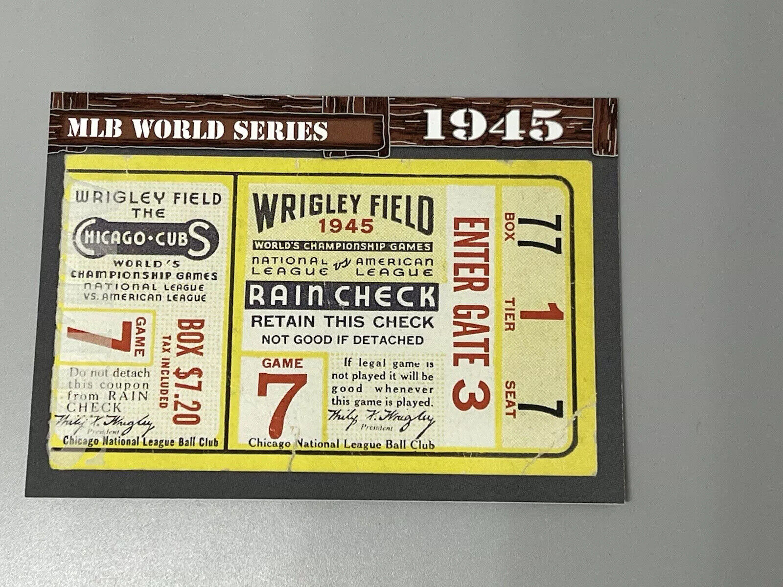 2021 HA 1945: The End Of WWII 62/199 Alloy Parallel Allies #108 MLB World Series