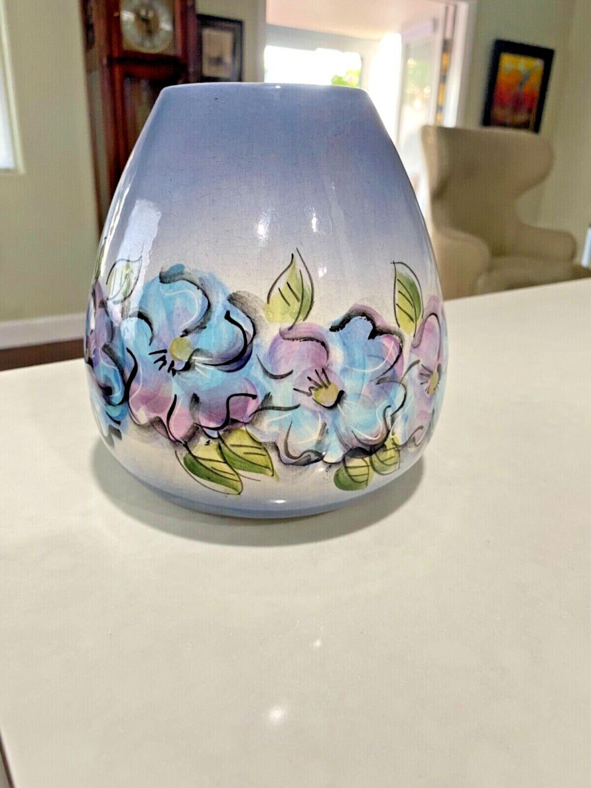 Madeline Originals- VTG Hand painted Vase- Rare Floral