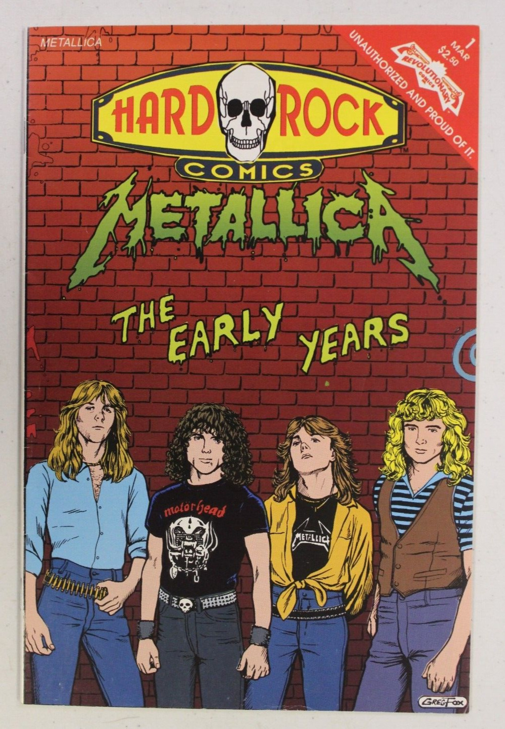 Hard Rock Comics #1 FN Metallica The Early Years Revolutionary 1992