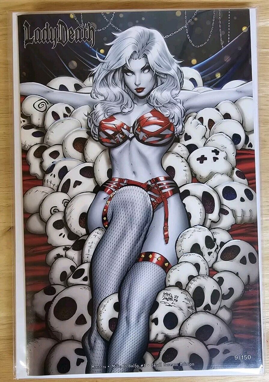 Lady Death Masters Mike DeBalfo #1 Skull Scream Nice Edition Unsigned NM 