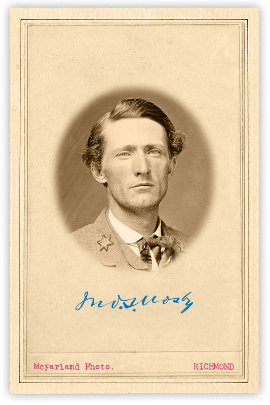 JOHN SINGLETON MOSBY Civil War Photograph  & Signature Card Vintage A++