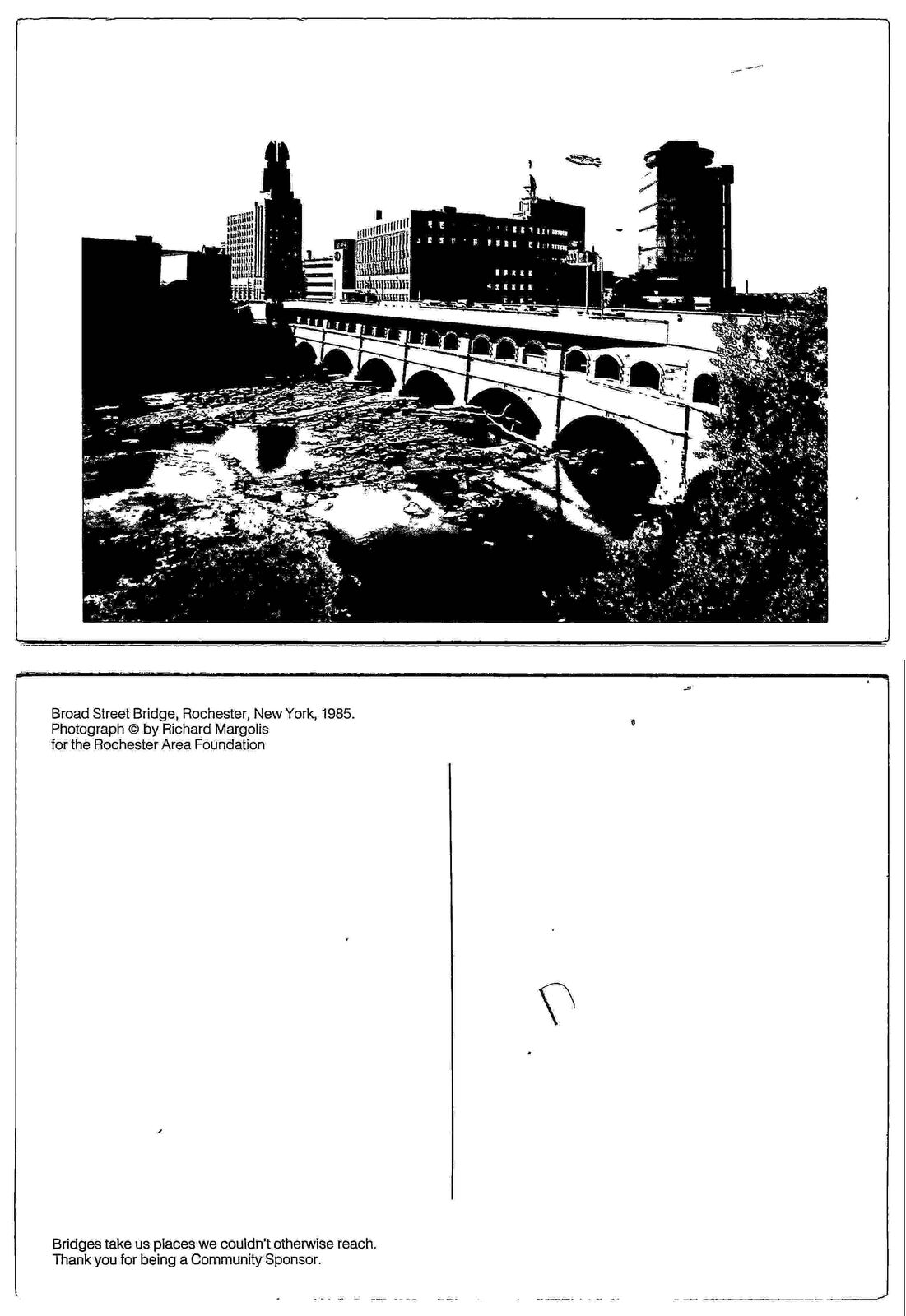 Vintage Postcard - Genesee River at Court Street Bridge - Rochester, New York