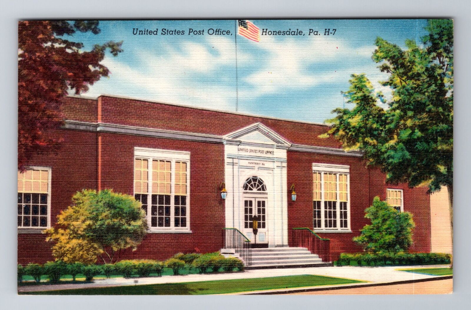 Honesdale PA-Pennsylvania, United States Post Office, Antique, Vintage Postcard
