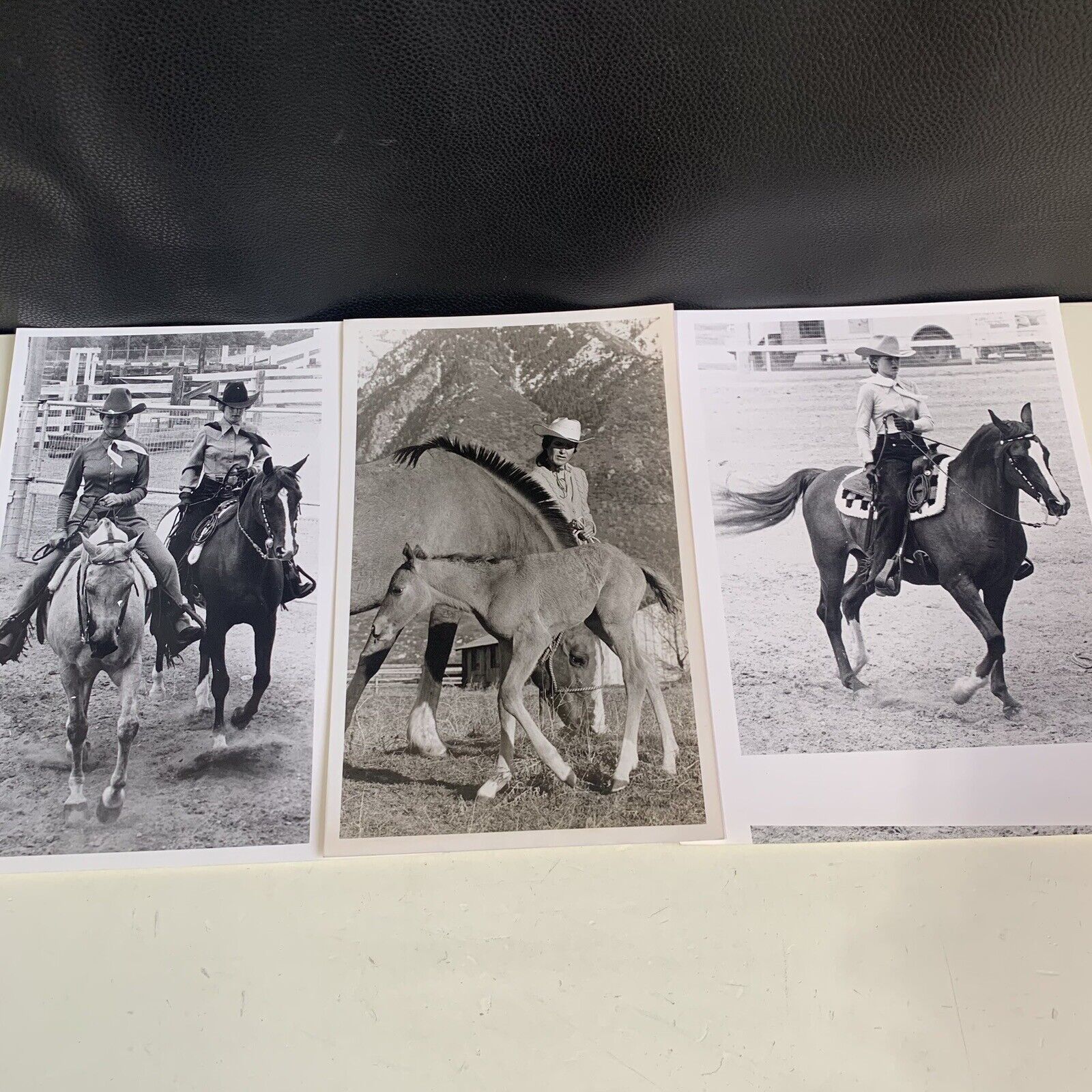 Vintage 1970s Cowgirls And Horses (3) 6x10 Glossy Photo Prints