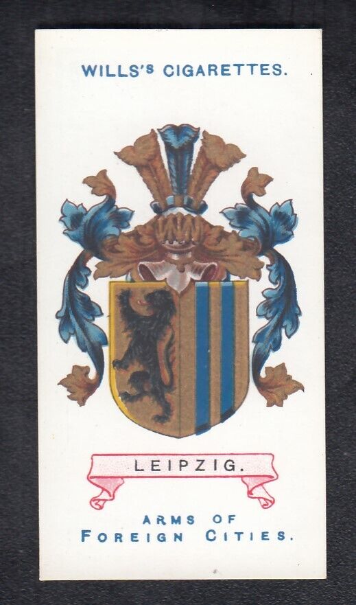 Vintage 1912 Heraldry Card City ARMS of LEIPZIG Germany