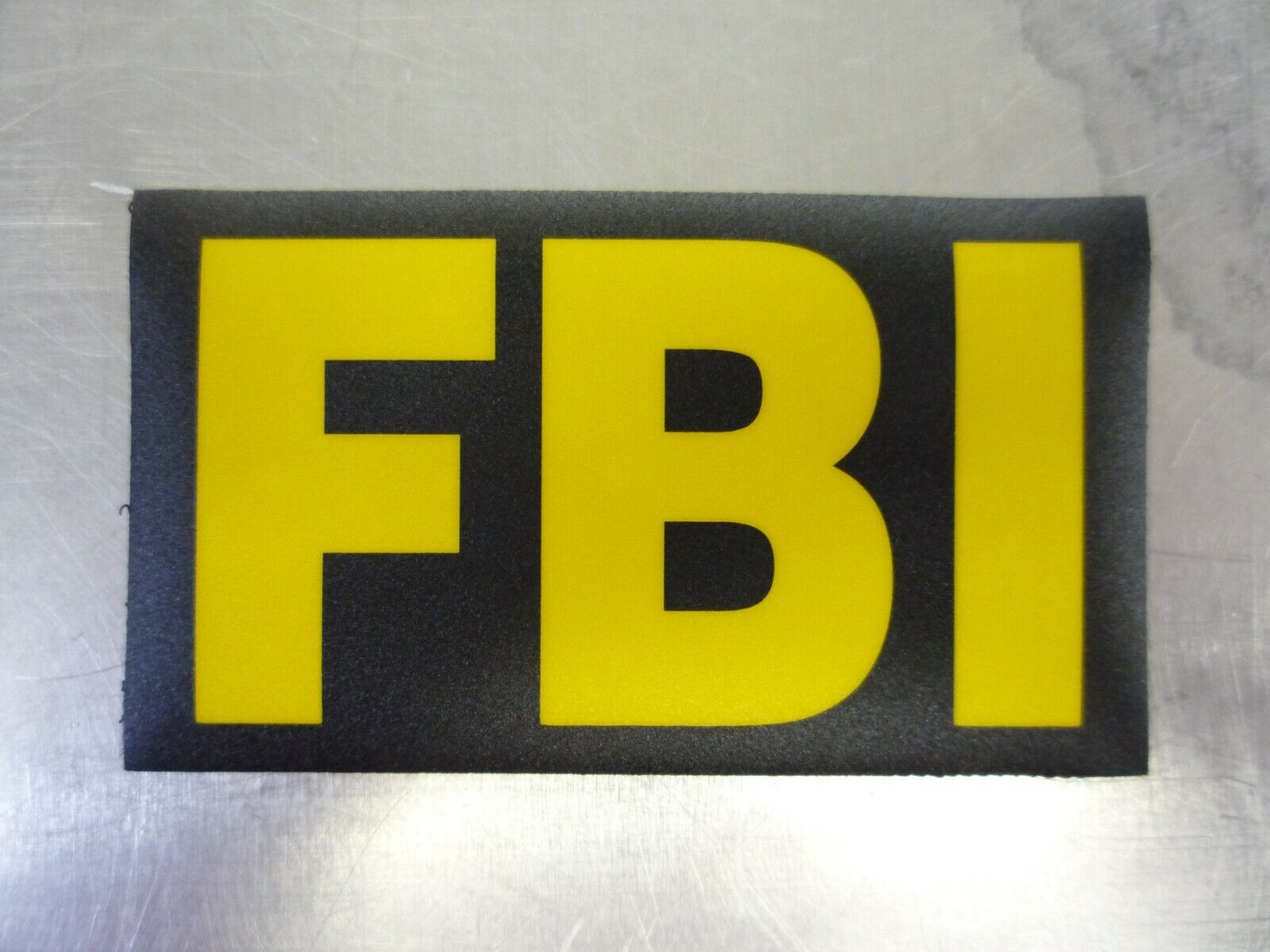 FBI YELLOW ON BLACK PCX PATCH PAIR 3.5\