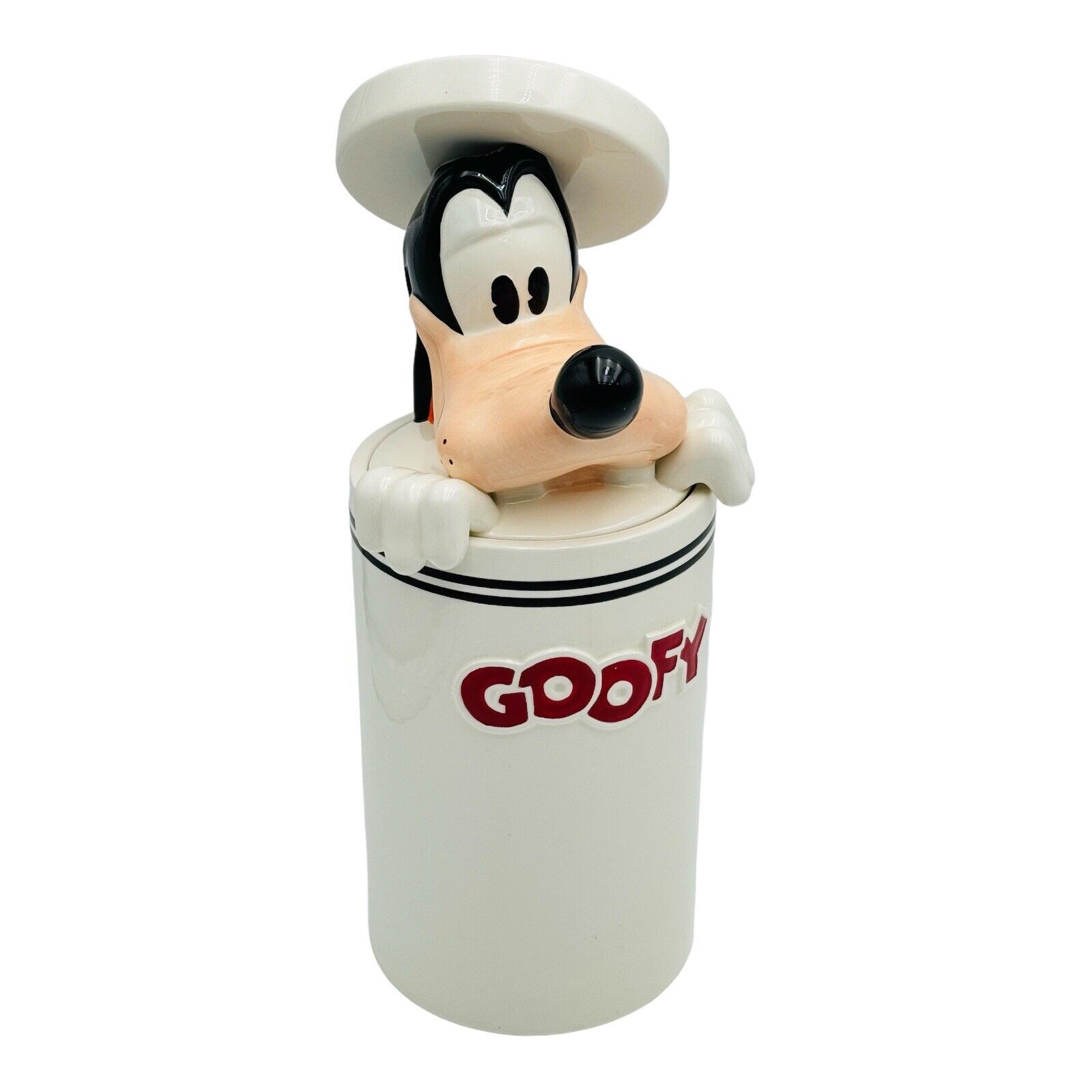 Walt Disney Direct Peek A Boo Goofy Ceramic Cookie Jar Canister