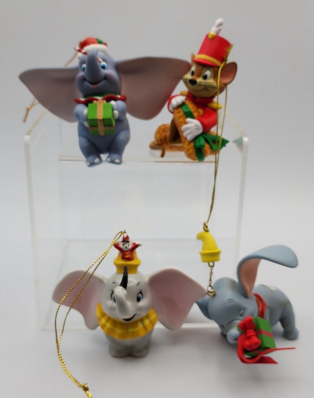 Disney Grolier & Schmid Dumbo & Timothy - 4 Ornaments