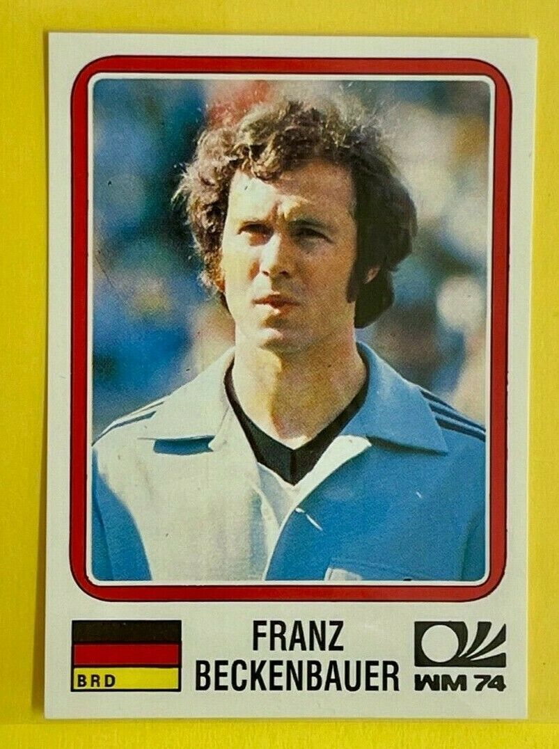 1974 FIFA GERMANY World Cup Story Sticker BAYERN MUNICH FRANZ BECKENBAUER 63 NEW
