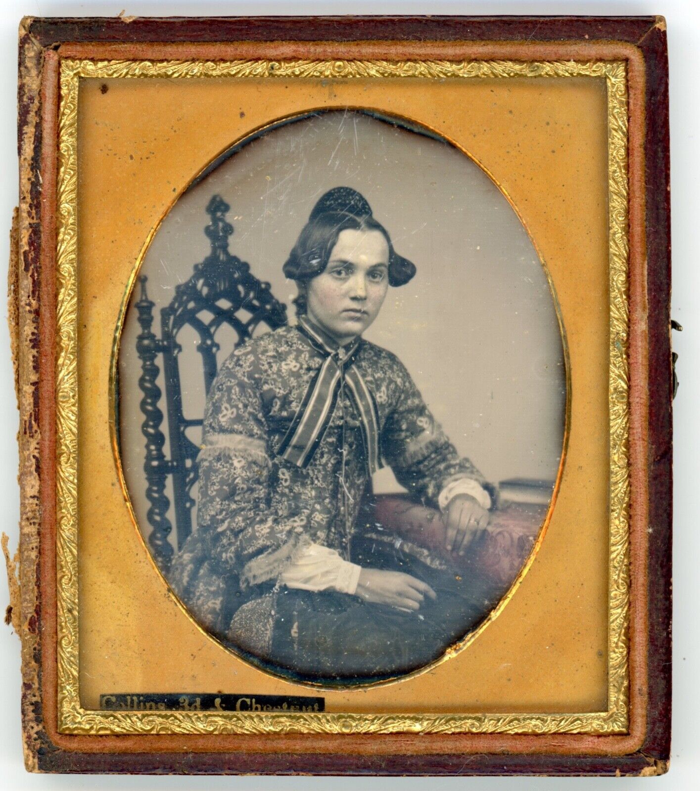 Sixth Plate Daguerreotype Of Elegant Woman By Collins Philadelphia
